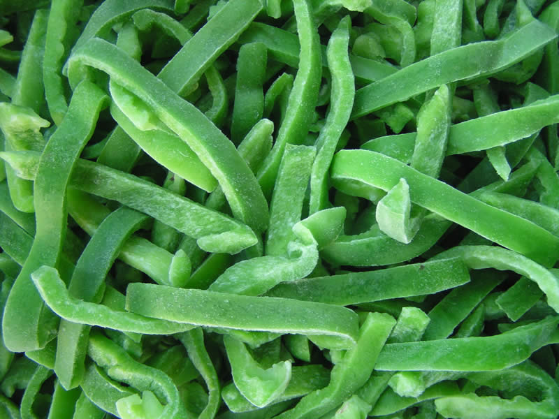  IQF Green pepper Dices and Strips whole